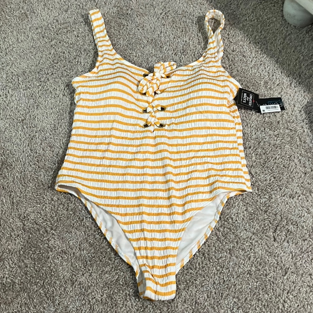 Striped One Piece Swimsuit
